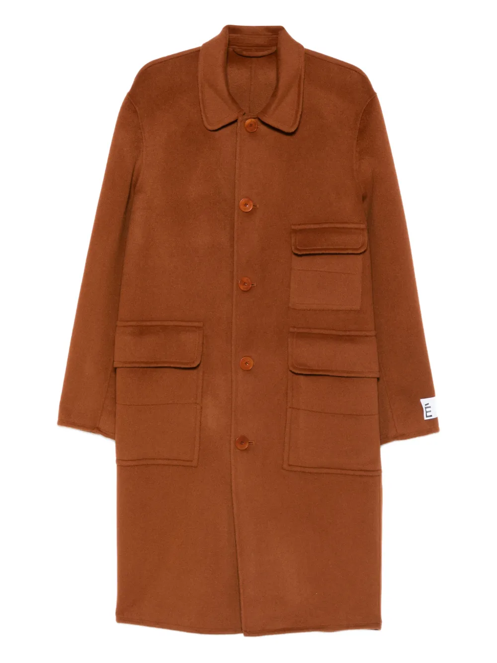Etudes Studio Button-up Wool Coat In Brown