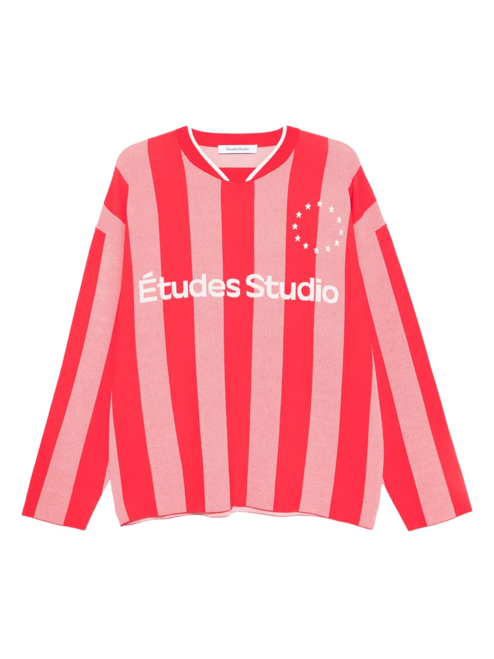 Études Studio striped long-sleeve sweatshirt | Red | Image 1