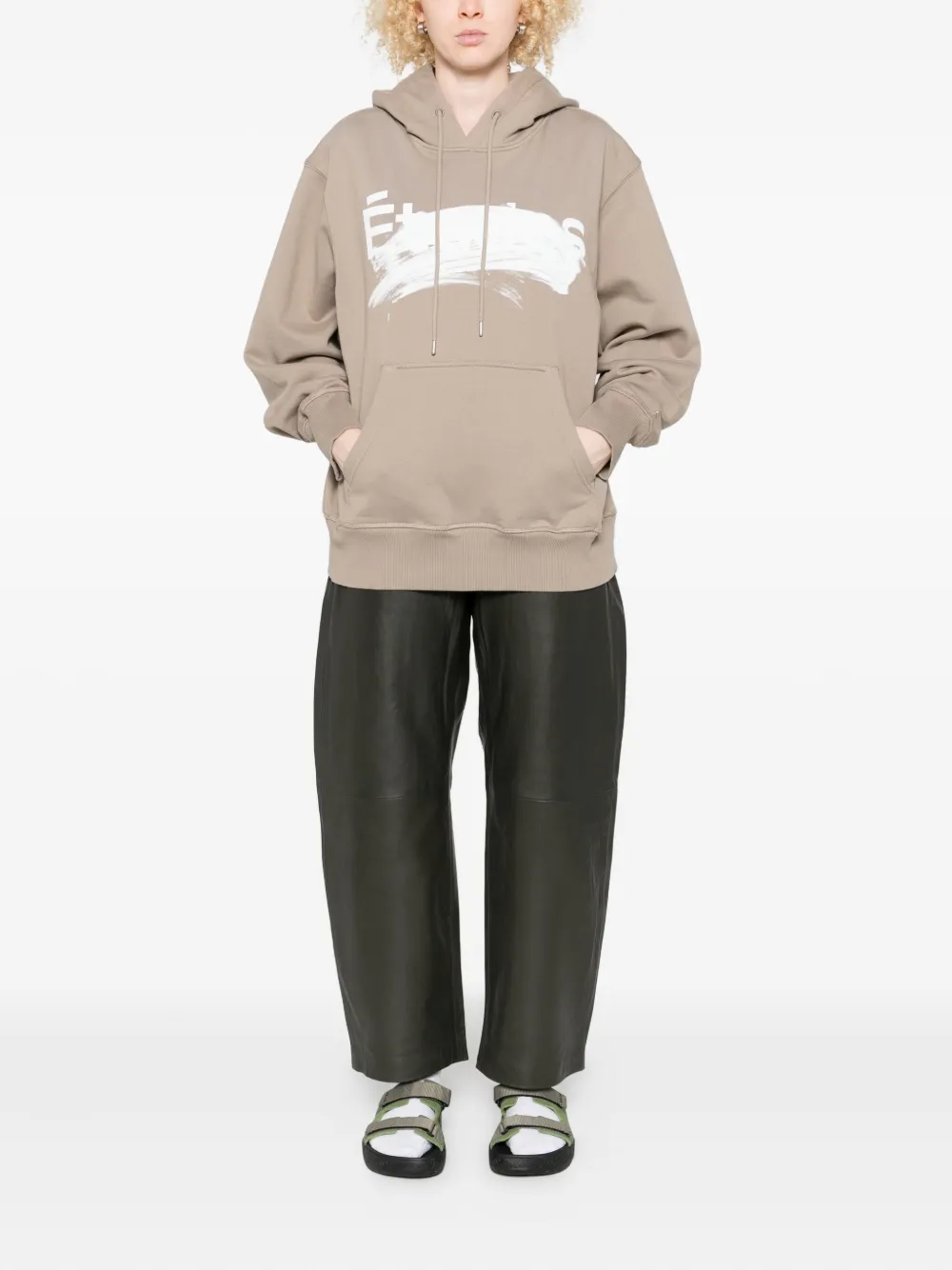 Etudes Studio Paint-splatter Hoodie In Neutral