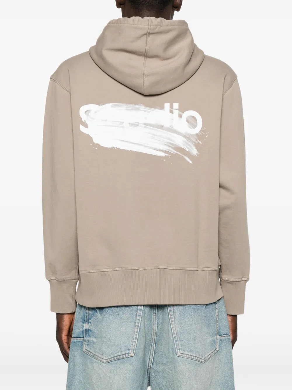 Etudes Studio Paint-splatter Hoodie In Neutral