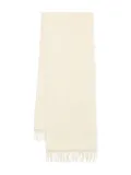 Études Studio fringed wool scarf - White