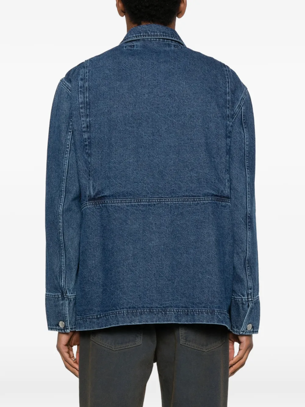 Etudes Studio Pocket Denim Worker Jacket In Blue