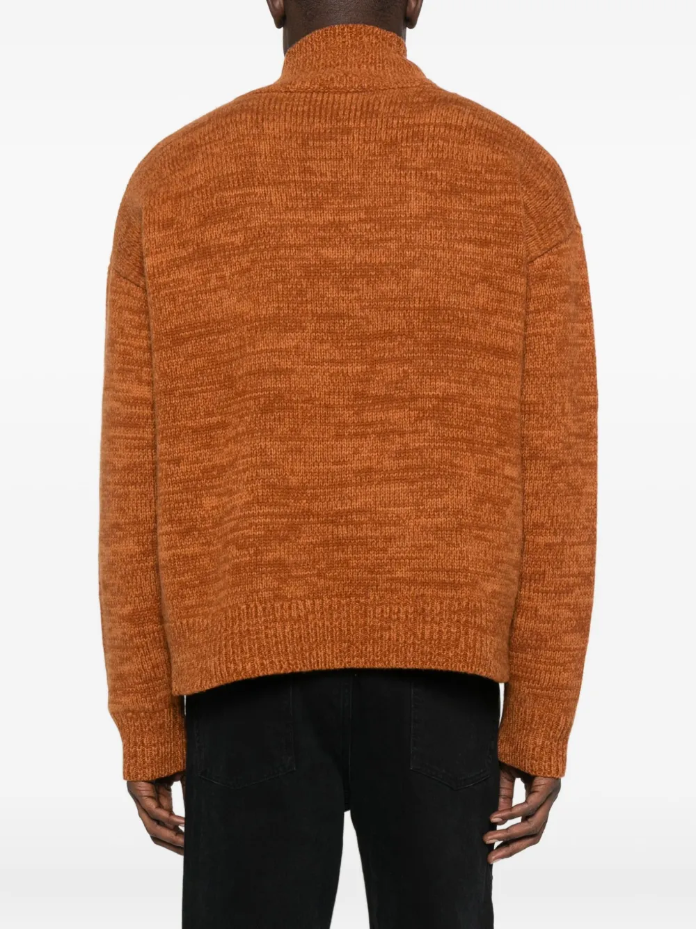 Etudes Studio Logo-jacquard Funnel-neck Jumper In Brown
