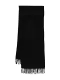 Études Studio fringed wool scarf - Black