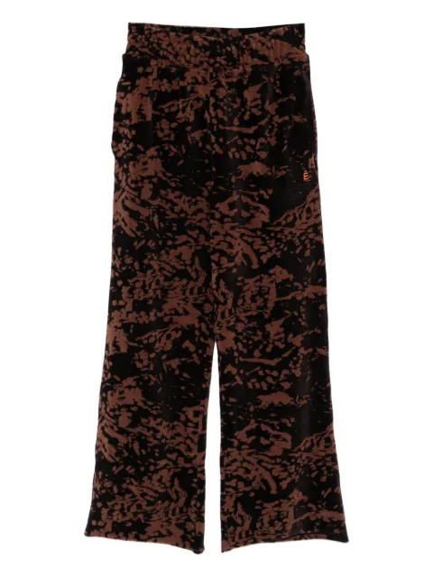 Études Studio abstract-print velour trousers