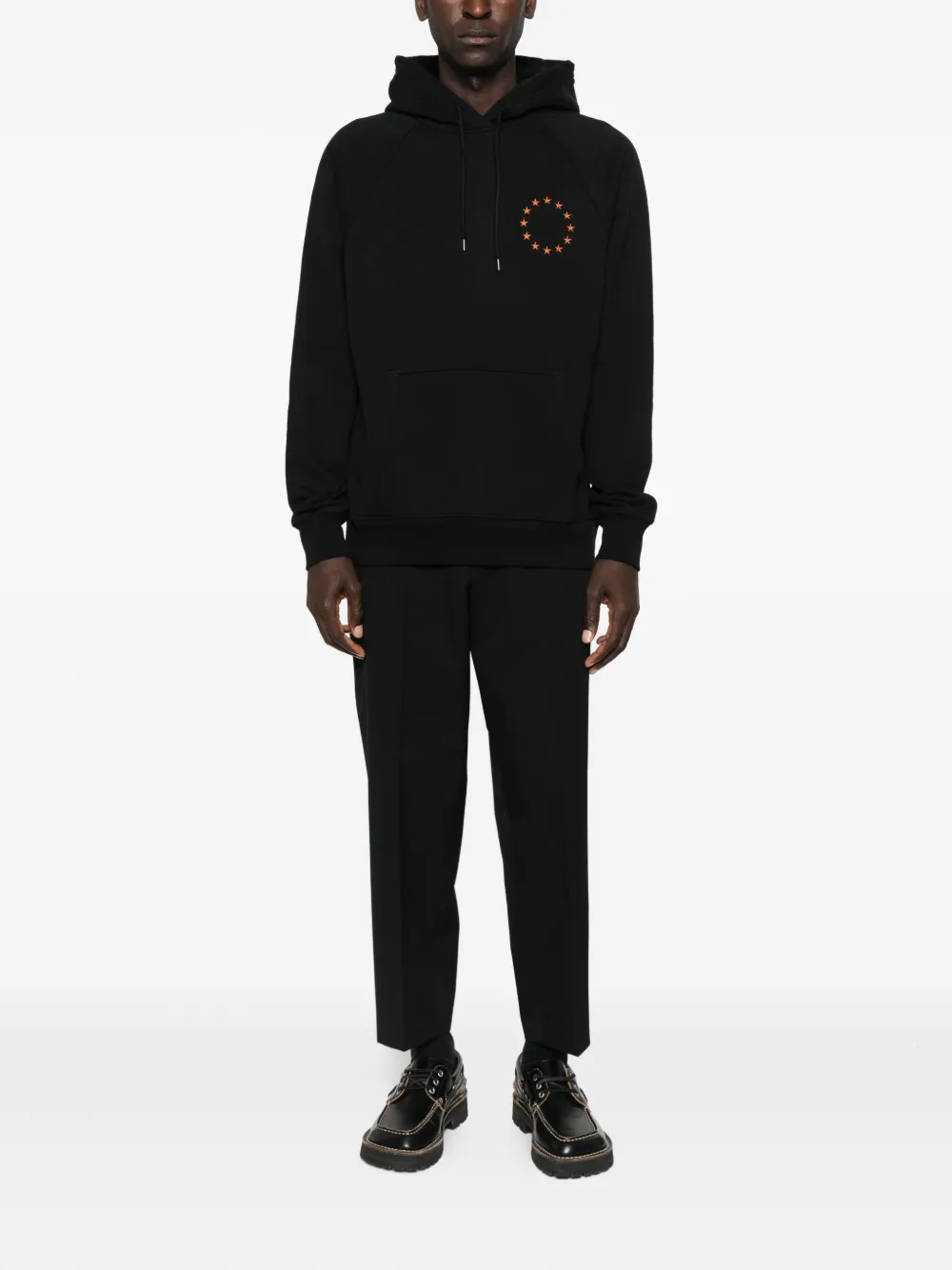 Etudes Studio Europa Star-embroidered Hoodie In Black