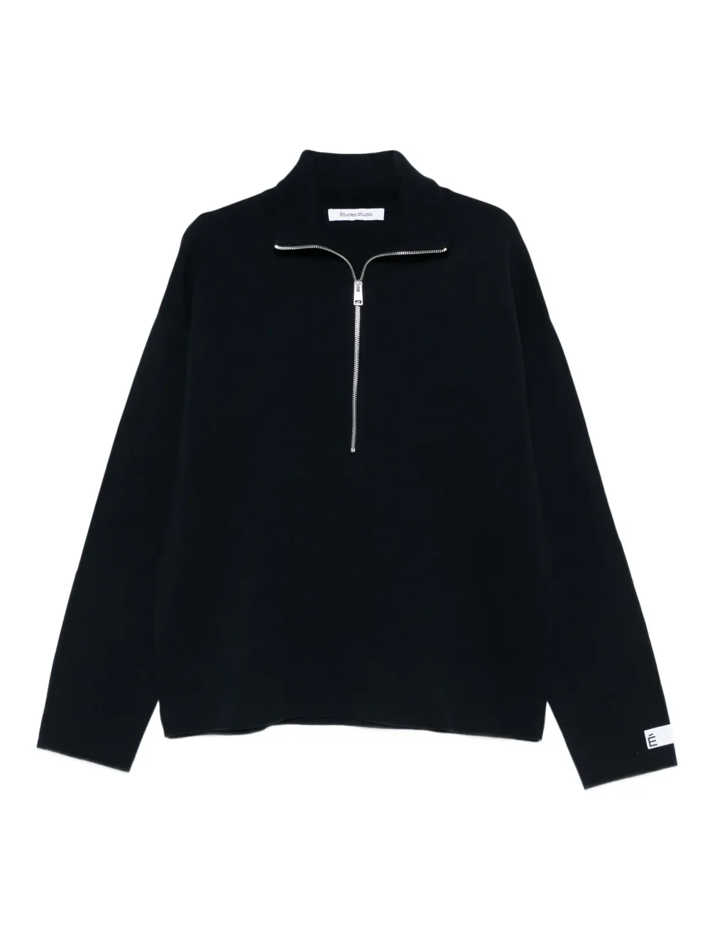 Études Studio half-zip knitted sweater | Blue | Image 1