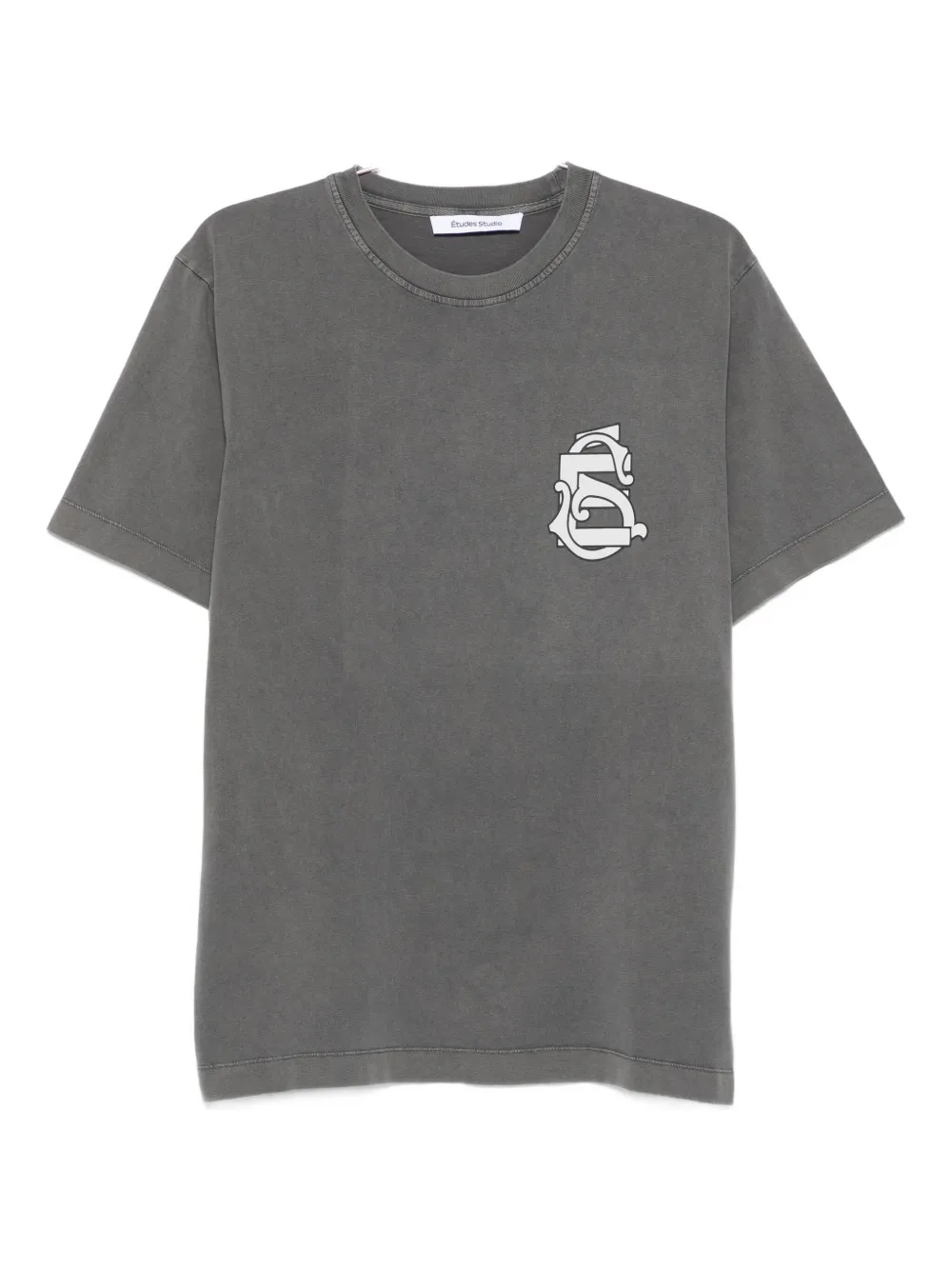 Etudes Studio Emblem-print Short-sleeve T-shirt In Gray