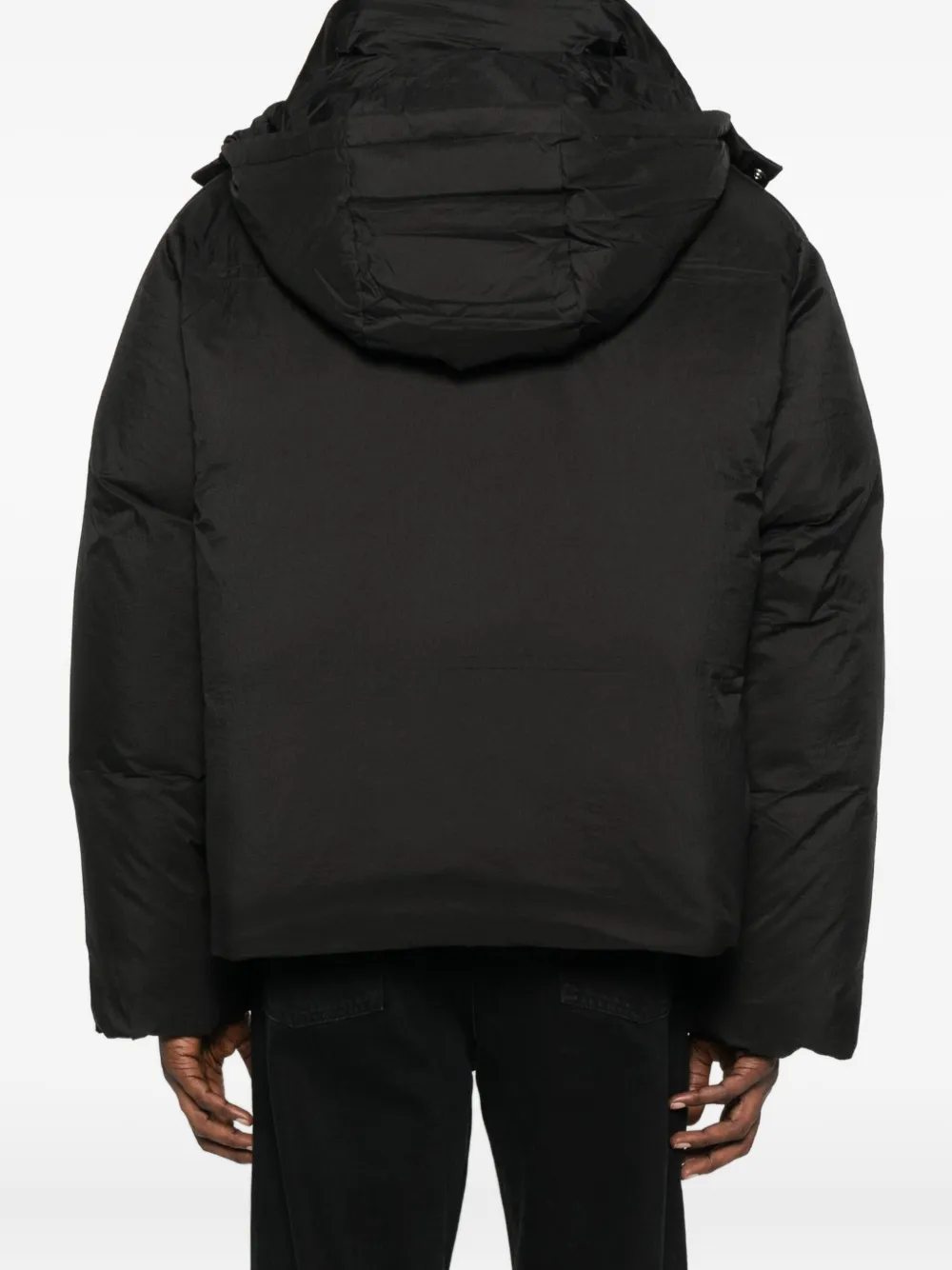Etudes Studio Hooded Zip-front Jacket In Black