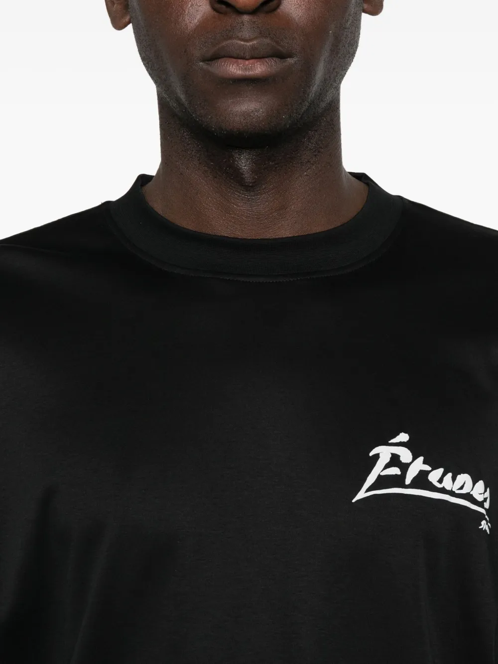Etudes Studio Double-sleeves Cotton T-shirt In Black