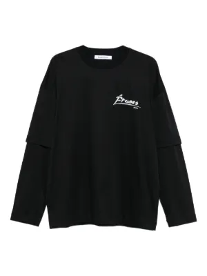 MSGM ロゴ ロングTシャツ | ブラック | FARFETCH JP