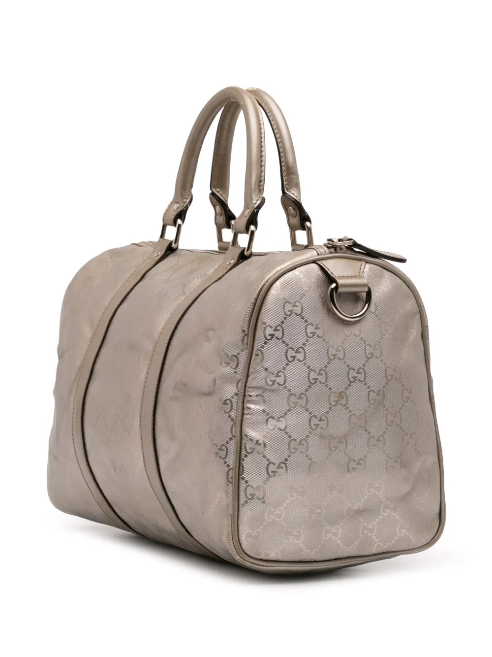 Pre-owned Gucci 2016-2025 Medium Gg Imprime Joy Boston Bag In Gold