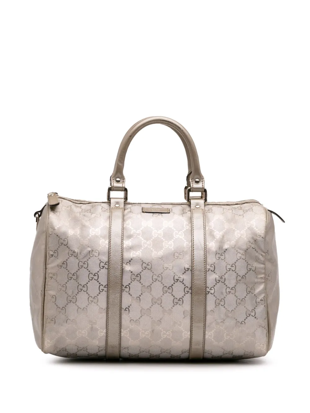 Pre-owned Gucci 2016-2025 Medium Gg Imprime Joy Boston Bag In Gold