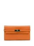 Hermès Pre-Owned 2013 Chevre Mysore Kelly Longue Wallet long wallets - Orange