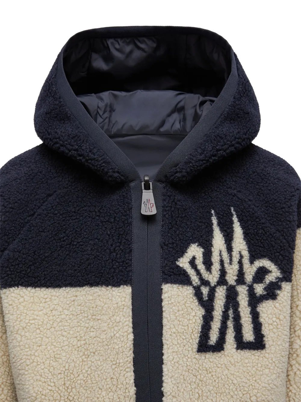 MONCLER GRENOBLE KIDS Omkeerbare hoodie met logo Blauw