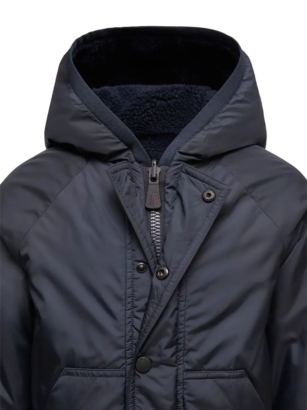 MONCLER GRENOBLE KIDS Omkeerbare hoodie met logo Blauw