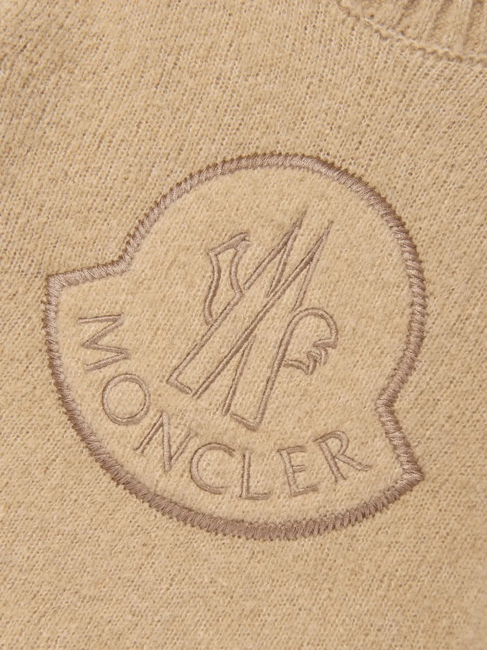 Moncler Enfant Sweater met geborduurd logo Bruin