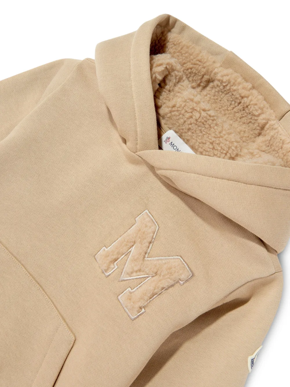 Moncler Enfant Hoodie met applicatie Beige