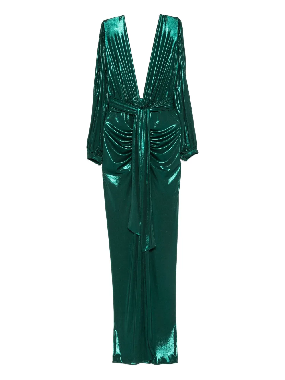MIAU by Clara Rotescu V-neck maxi dress | Green | Image 1