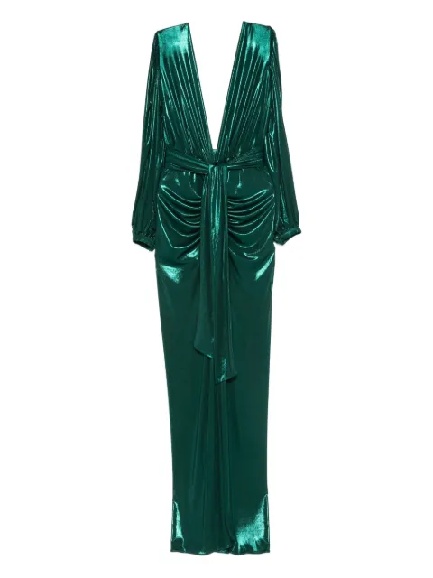 MIAU by Clara Rotescu V-neck maxi dress