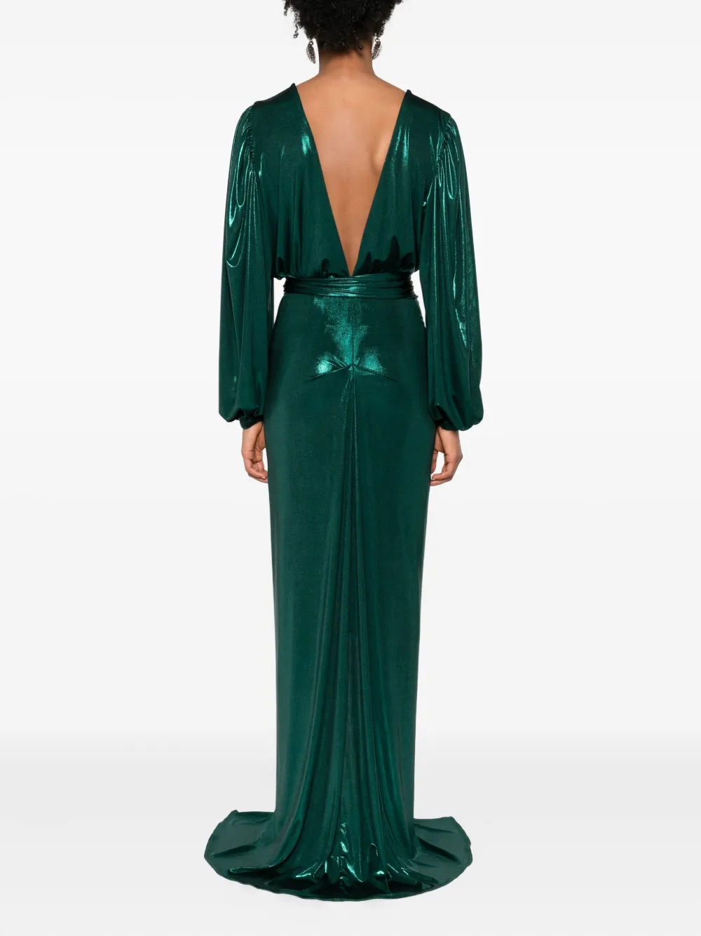 MIAU by Clara Rotescu Maxi-jurk met V-hals Groen