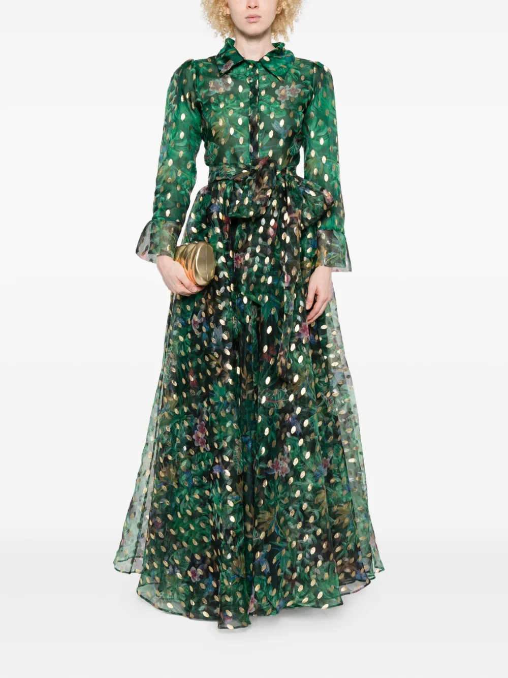 MIAU by Clara Rotescu printed long-sleeve maxi dress | Cocktail & Party Dresses | Image 2