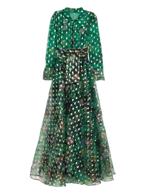 MIAU by Clara Rotescu printed long-sleeve maxi dress