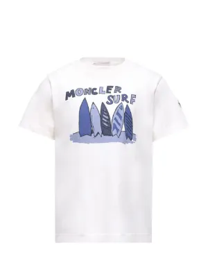 Moncler Enfant logo-patch T-shirt | White | FARFETCH