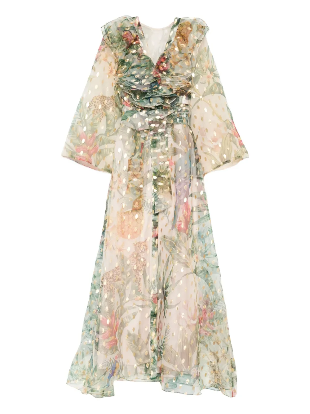 MIAU by Clara Rotescu floral-print maxi dress | Neutrals | Image 1