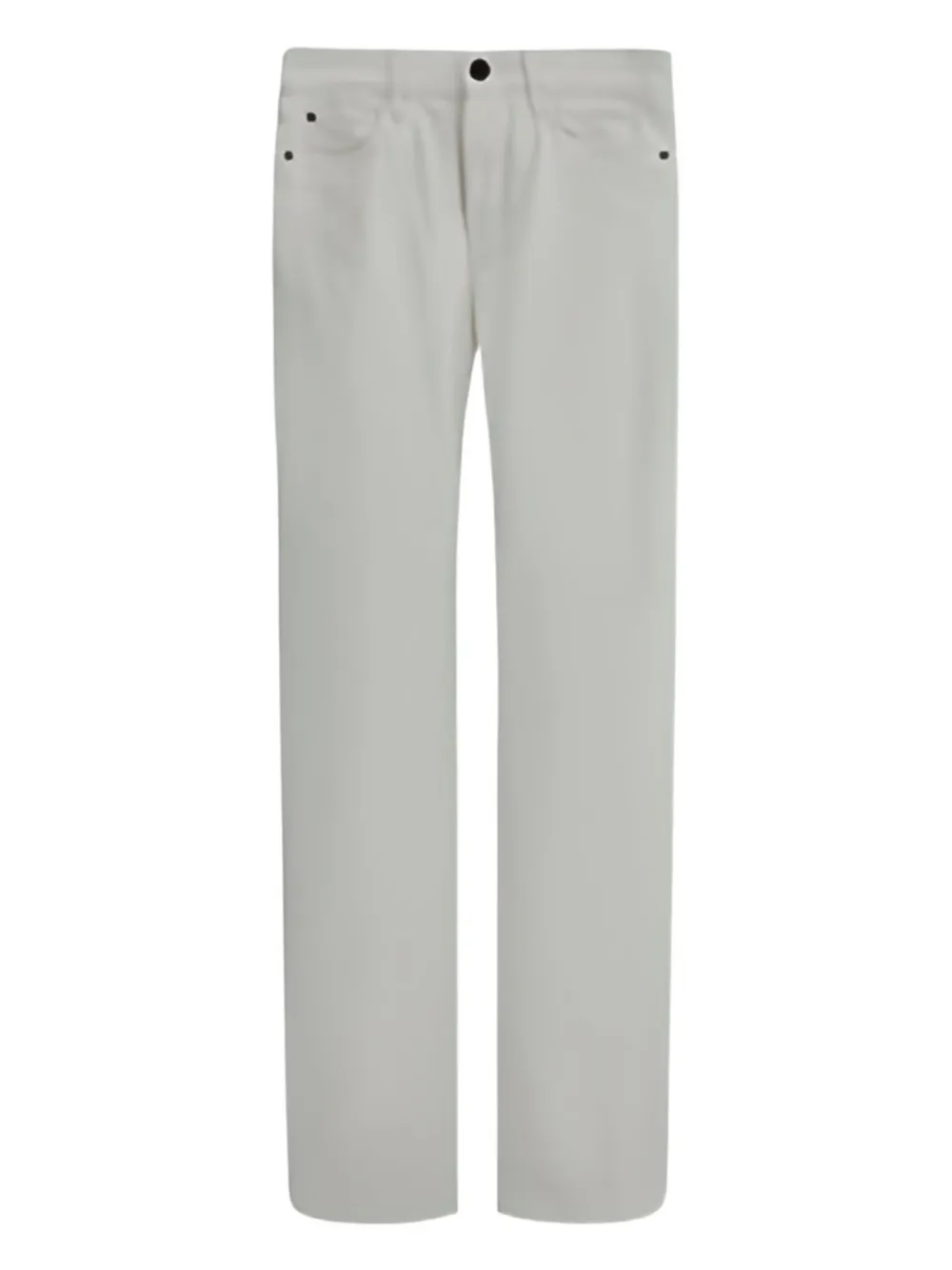Loro Piana five-pocket leather-appliqué jeans - ホワイト Loro Piana five-pocket leather-appliqué jeans - ホワイト