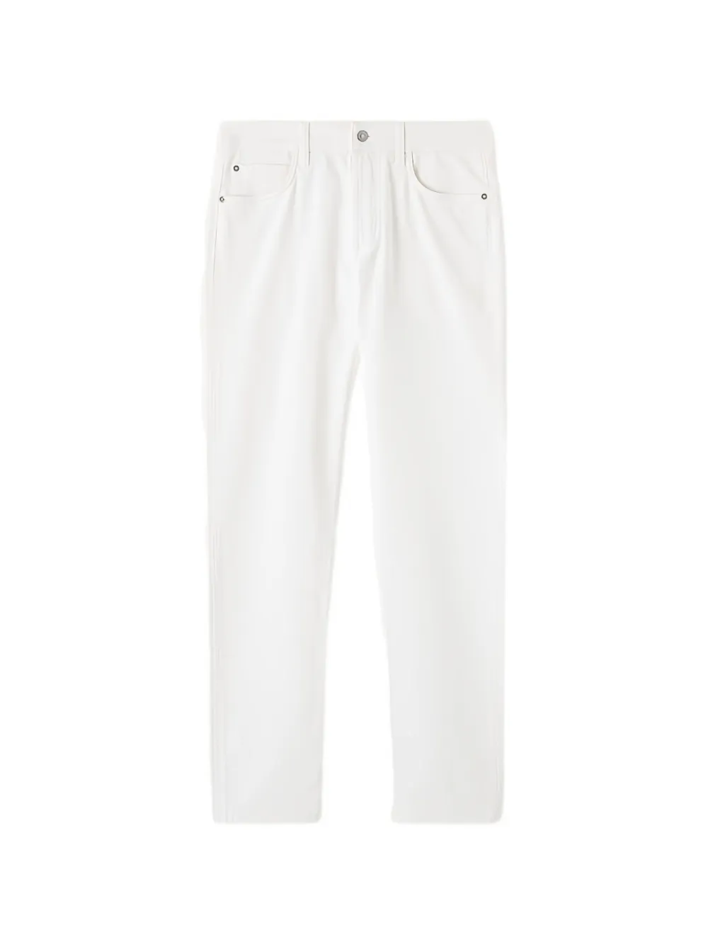 Loro Piana five-pocket leather-appliqué jeans