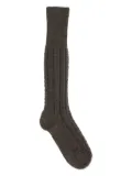 Maison Margiela Bootleg fleece wool socks - Brown