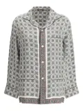 Loro Piana geometric-print silk shirt - Grey