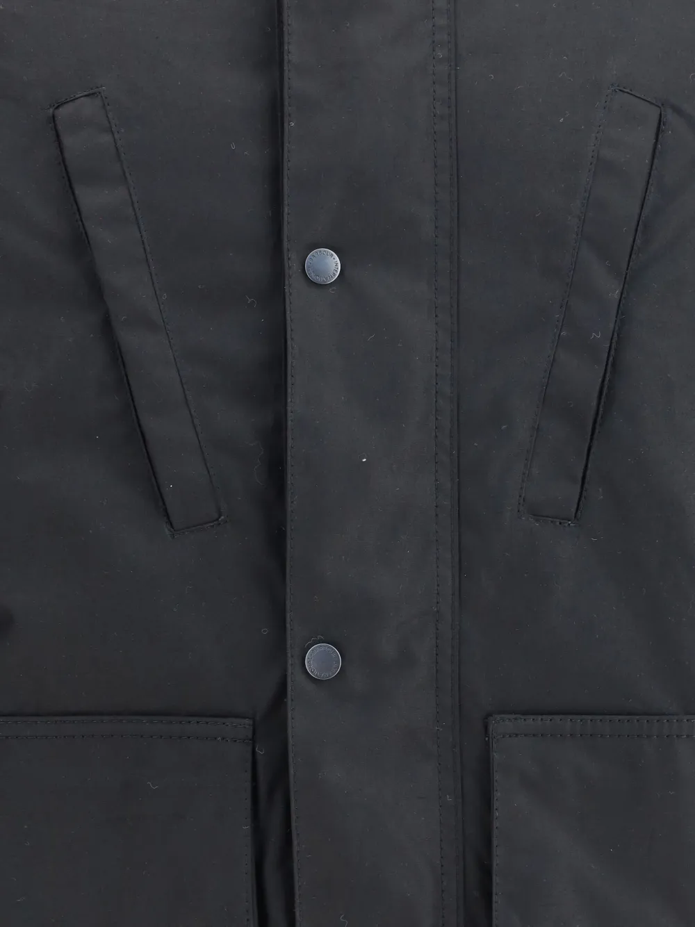 Barbour International Hooded Cotton Jacket In Black