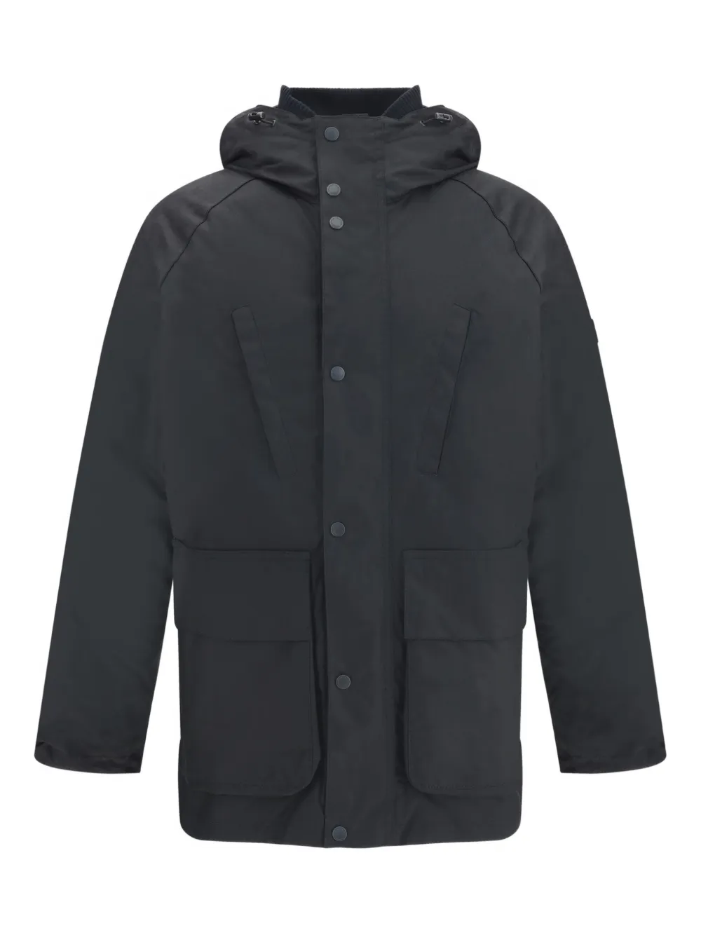 Barbour International hooded cotton jacket | Black | Image 1