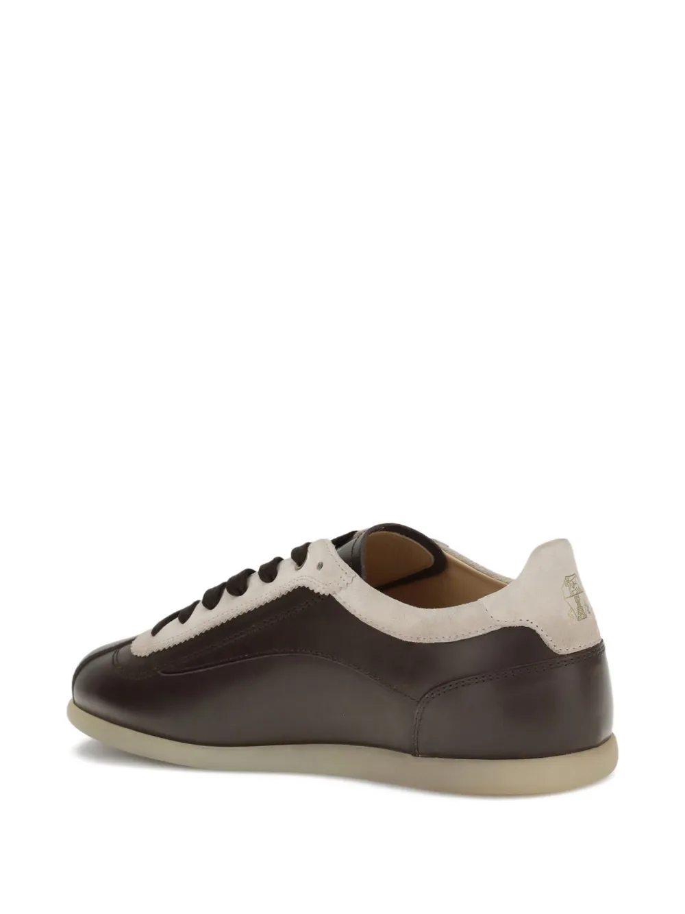 Brunello Cucinelli leather lace-up sneakers Brown