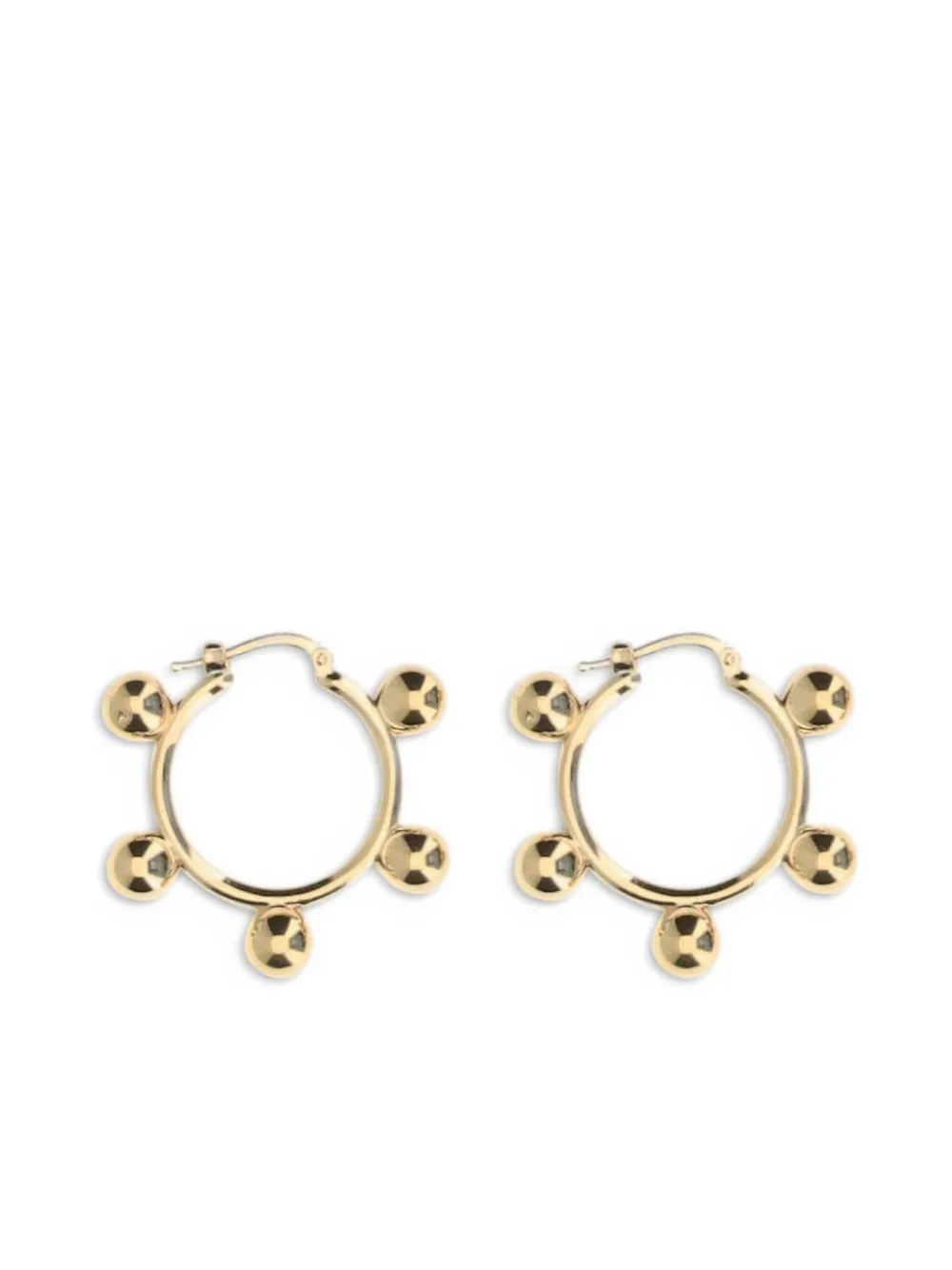 Jil Sander beaded hoop earrings | Gold | Image 1