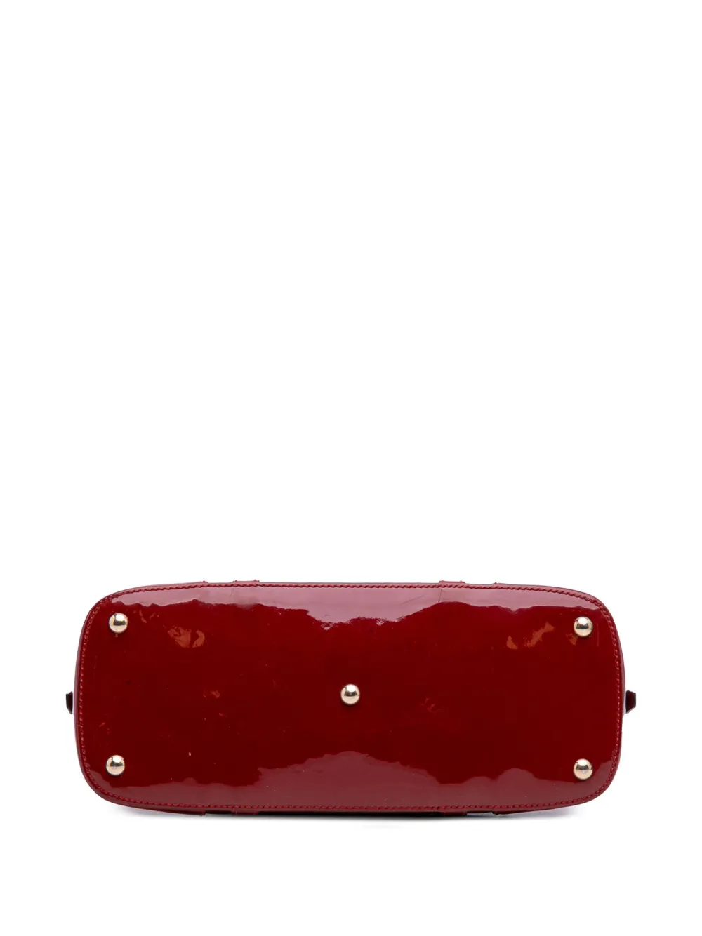 Pre-owned Gucci 2016-2025 Medium Microssima Patent Nice Dome Satchel In Red