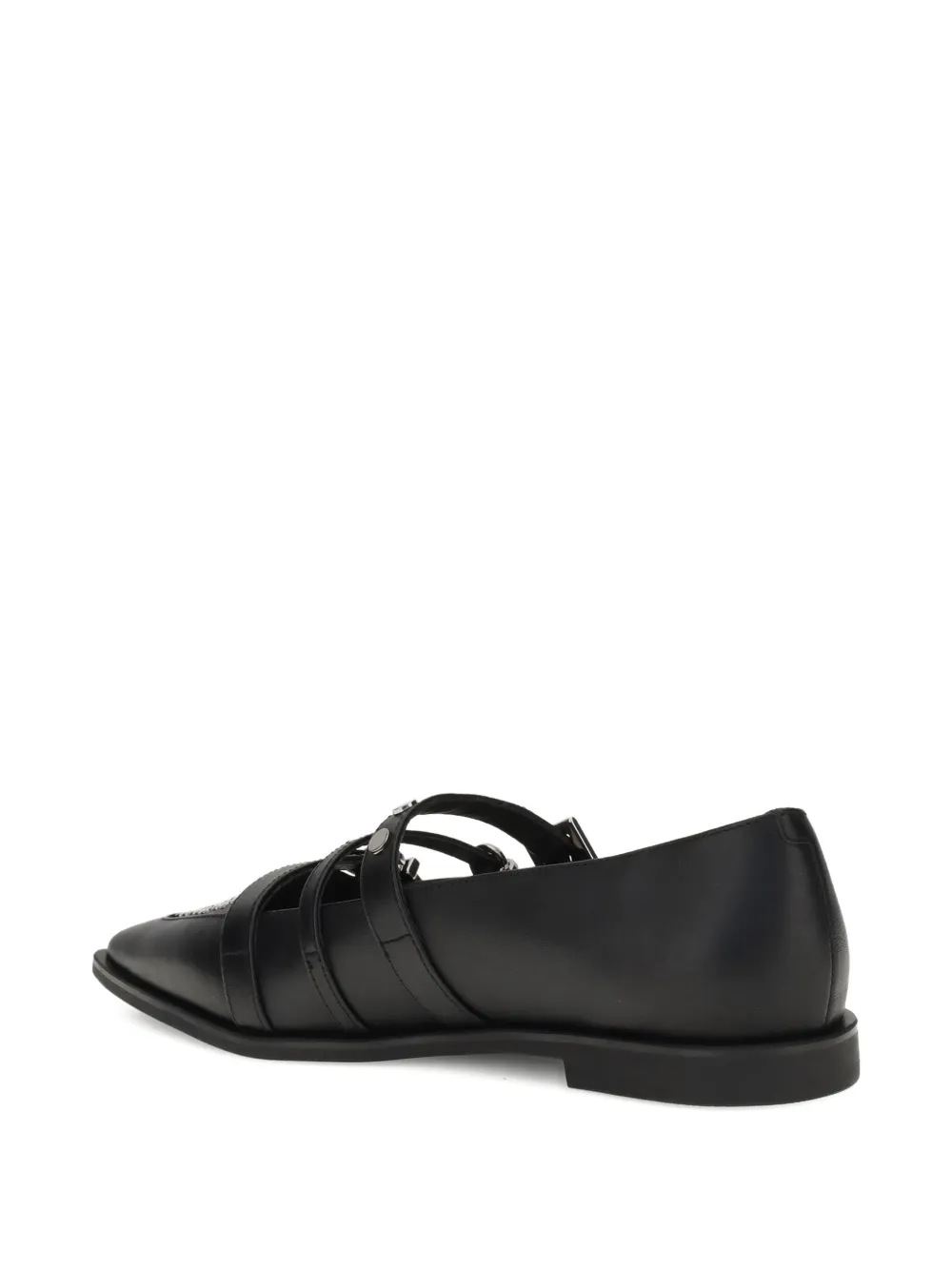 PINKO pointed-toe buckle ballerinas Black