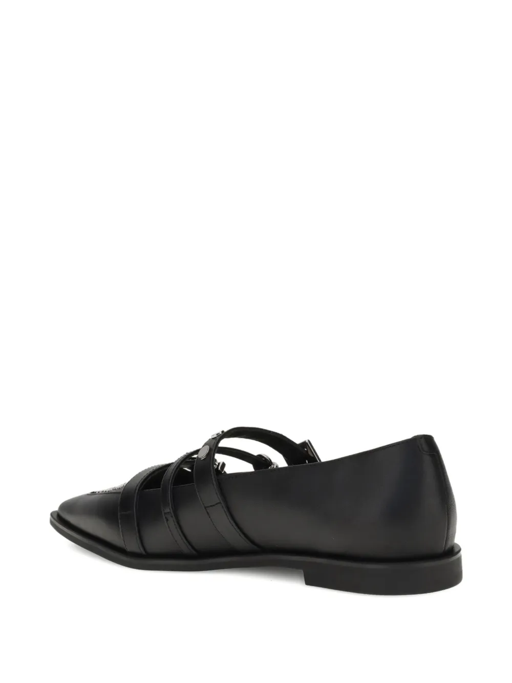 PINKO pointed-toe buckle ballerinas Black