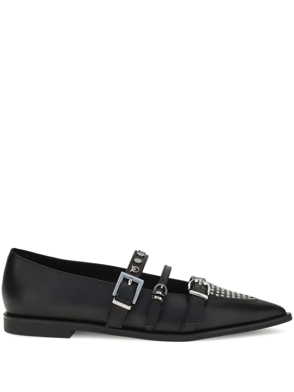 PINKO Ballerina's met puntige neus en geps Zwart