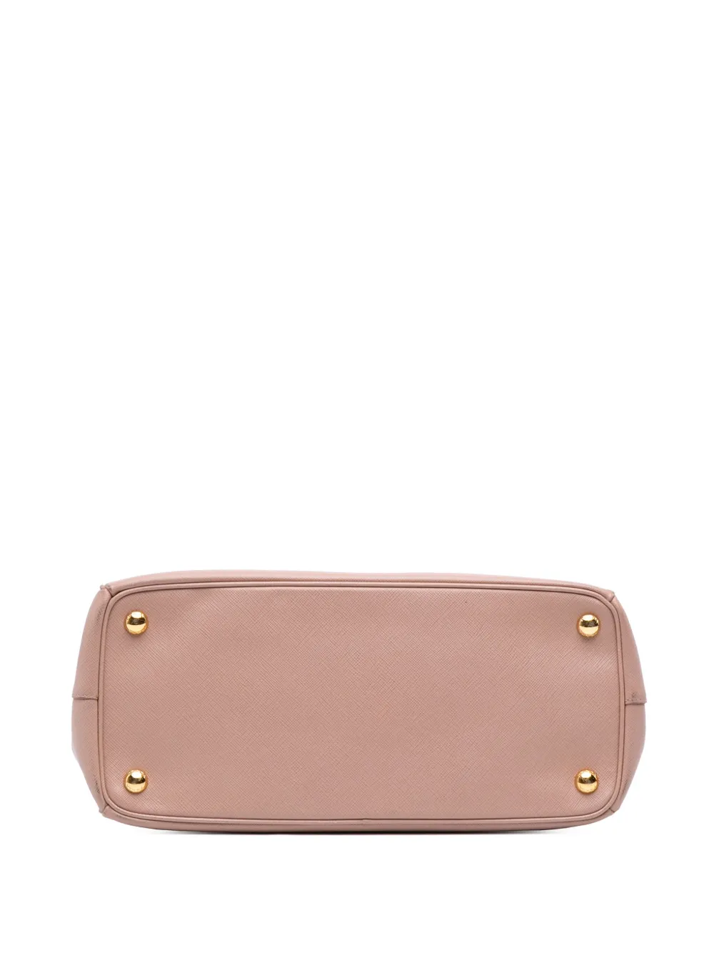 Pre-owned Prada 2021-2025 Large Saffiano Lux Galleria Double Zip Satchel In Pink