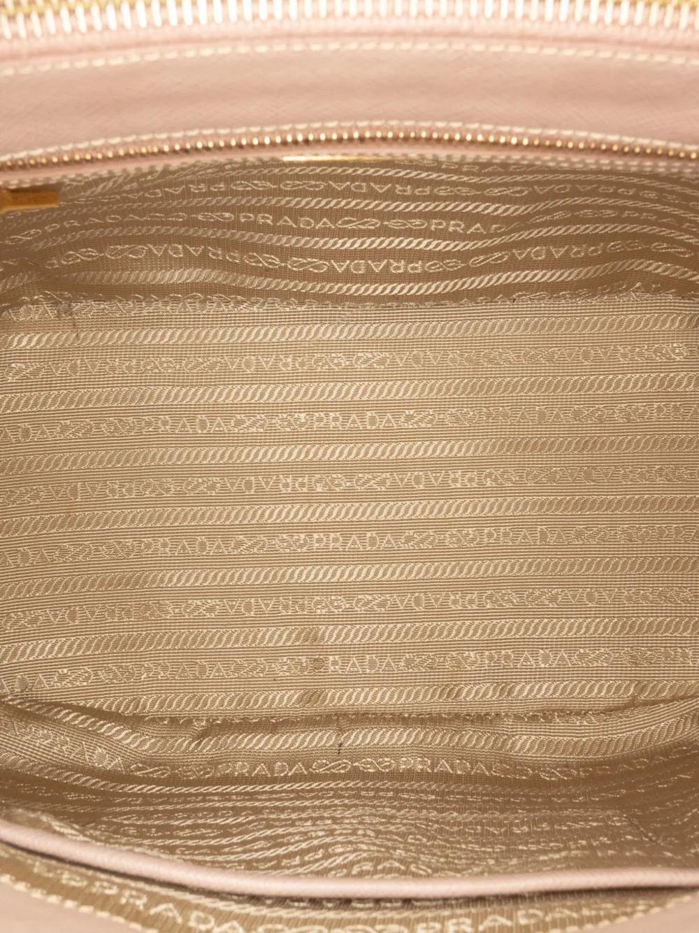 Pre-owned Prada 2021-2025 Large Saffiano Lux Galleria Double Zip Satchel In Pink