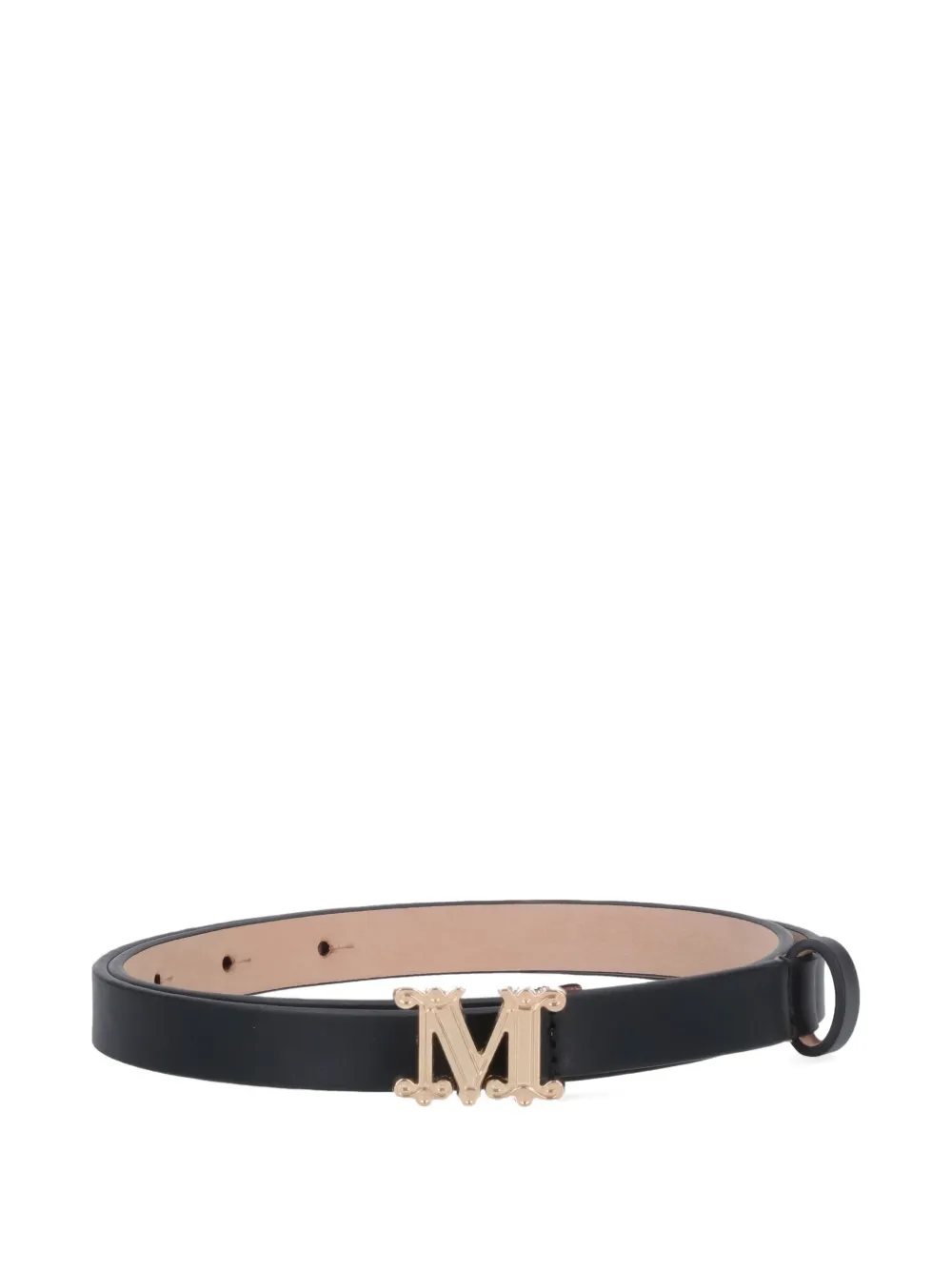 Max Mara Adjustable Buckle Detail Multiple Holes In Black