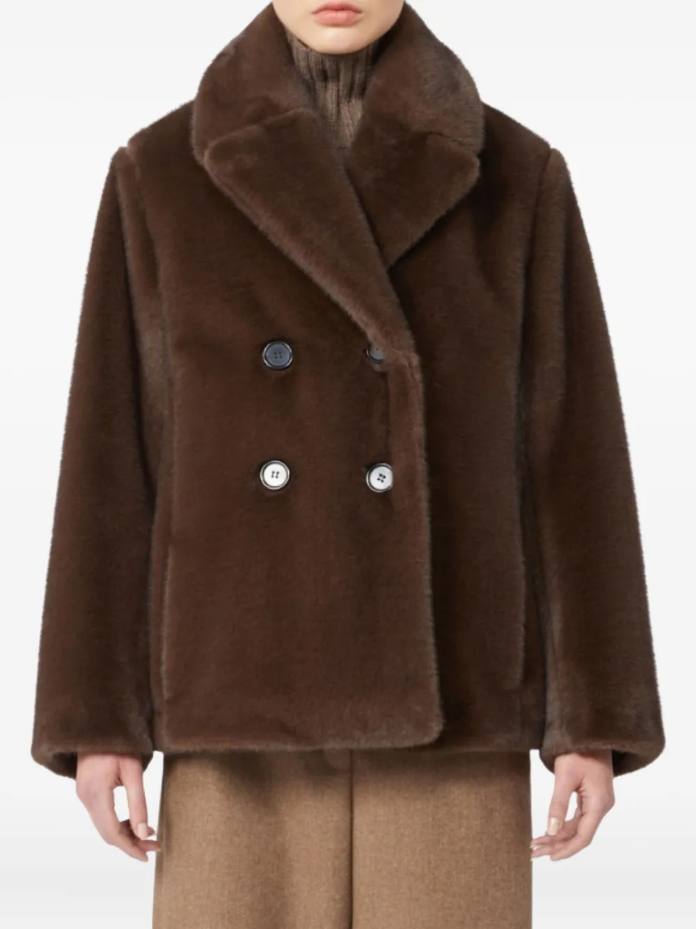 'S Max Mara Jack met dubbele rij knopen Bruin