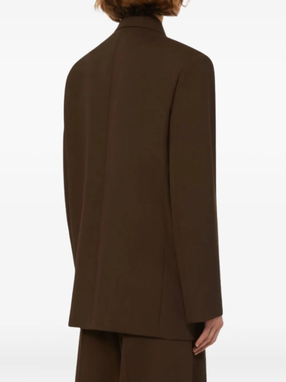 Weekend Max Mara Ginseng Double Breasted Virgin Wool Blazer In Brown