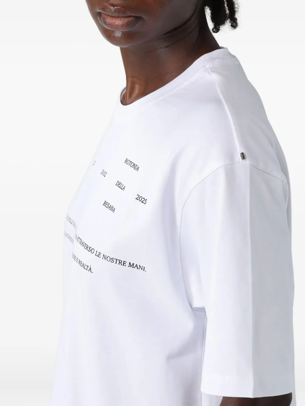 Sportmax Biella T-shirt met tekst Wit