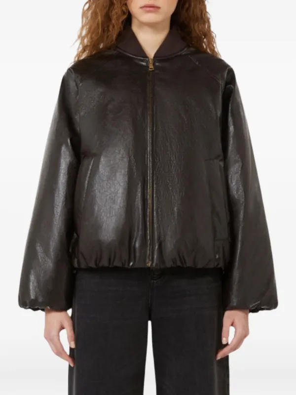 Weekend Max Mara POTENTE zip-closure Bomber Jacket | Brown