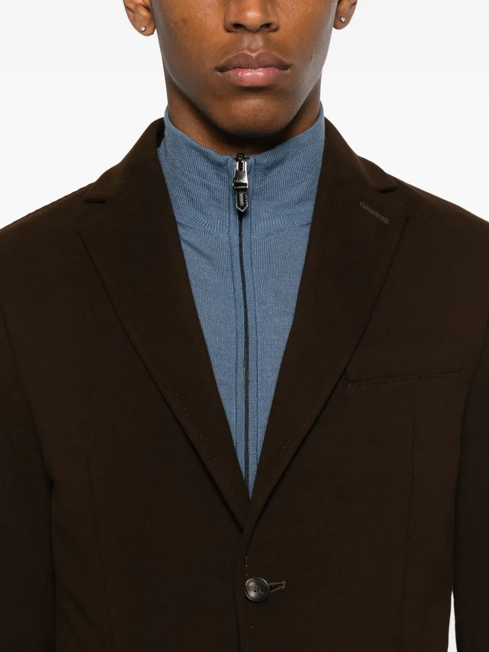 Circolo 1901 Button Patch-pocket Jacket In Brown