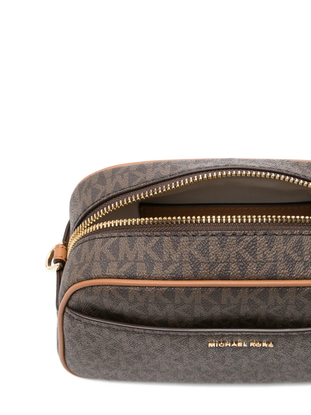 Michael Kors Jet Set crossbodytas met monogram Bruin